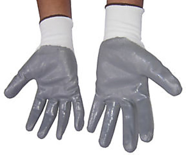 grey nitrile gloves