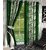 Geonature Green Polyster Eyelet Window Curtains Set Of 2 Size 4X5 (G2CR5F-108)