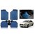 TAKECARE  Odourless Car Blue Floor Mat Set Of 5  FOR HONDA AMAZE