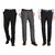 Grahakji Men's Multicolor Skinny Fit Formal Trousers (Pack of 3)