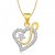 Meenaz Heart Pendant for Girls Women With Chain Valentine Gifts PS214