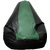 Fat Finger Fabric Xxl Bean Bag Cover - (Black  Bottle Green, 26 Inch X 38 Inch)