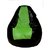 Fat Finger Fabric Xxl Bean Bag Cover - (Black  Light Green, 26 Inch X 38 Inch)
