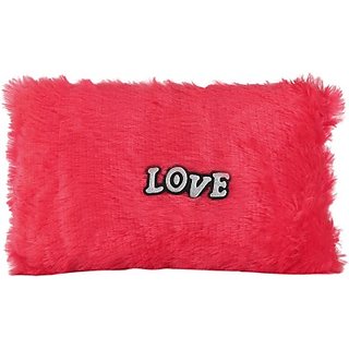 soft rectangular red pillow for children