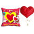 meSleep Heart Valentine Cushion Cover (16x16) With Free Heart Shaped Filled Cushion and Pendant Set