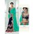Fab Valley Green & Blue Georgette Embroidered Saree With Blouse