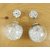 Imitation Pearl   Glass Double Side Earrings with White Zircon Stones Inside