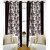 Geonature black Kolavery Polyster Door Curtains Set Of 4 Size 4x7 (G4CR7F-59)