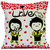 Red Hearty LOVE Printed Cushion Beautiful Gift for Valentine GIFTS110143