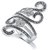 GirlZ! High Quality Vintage Silver Plated Zircon Carving Rhinestone Ring