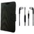 Lenovo Vibe S1 Premium Flip Cover Black and 3.5MM Stereo Earphones by VKR Cases