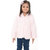 Joy n Fun Light Pink full sleeves Puffer Jacket with Hood for Girl