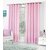 Geonature Pink Polyster Eyelet Window Curtains Set Of 4 Size 4X5 (G4CR5F-20)