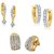 YouBella Combo of Trendy Gold plated Hoop Earrings for Women