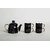 Caffeine Ceramic Handmade Black Doodle Pattern Tea Tray Set (6pc)
