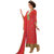 Attractive Red Party Wear Salwar Suit (Unstitched)