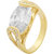 Shining Jewel Oval Zirconia Gold Finger Ring (SJ_4003)