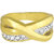 Shining Jewel Gold Plating Romantic Love Band Finger Ring (SJ_4007)