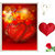 meSleep I Love You Valentine Canvas (14x18) With Free Heart Shaped Filled Cushion and Artificial Rose and Pendant Set