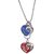 Men Style Blue,Red  Love Heart   Pendent