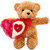 DealBindaas Skoda Bear w/Heart Valentine Soft Toy 30 cms Brown