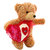 DealBindaas Skoda Bear w/Heart Valentine Soft Toy 30 cms Brown