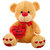 DealBindaas Mr. Fluffy Bear Brown Valentine Soft Toy 32 Cms