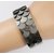 WF Ever shiny BLACK Fish Scales Bracelet Bangles For Women