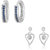 Mahi Combo of Elegant Bali Hoop Stud Earrings for Women CO1104410R