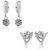 Mahi Combo of Glimmer Bali Hoop Stud Earrings for Women CO1104415R