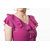 The Office Walk Sleeveless Frill Wave Maroon Top