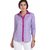 The Office Walk Print Shirt With Contrast Placket Pink Top
