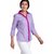 The Office Walk Print Shirt With Contrast Placket Pink Top