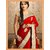 Fabliva Online Trading Red Georgette Embroidered Saree With Blouse