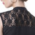 The Office Walk Band Neck Black Top With Intricate Lace Top