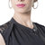 The Office Walk Band Neck Black Top With Intricate Lace Top