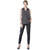 The Office Walk Band Neck Black Top With Intricate Lace Top