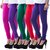 Pack of 5 Leggings - Magenta/Purple/Green/Red/Blue