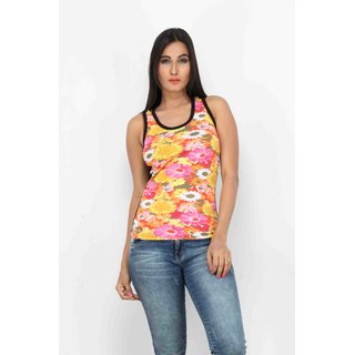 Dovekie Womens Floral Printed T Back