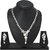 Atasi International Silver Plated White Alloy Necklace Set For Women