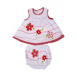 Buy Baby Joy New Just Born Girl Zabla/Jabla Cotton frock Dress with ...