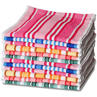 Iliv Cotton Multicolor Hand Towels (6X18 Inch) Combo Of 4