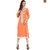 Long Pakistani Ladies Designer Kurti In Orange Colour