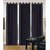 Deepansi Handloom Plain Crush Black Color Long Door Curtain(set of 3)-9feet