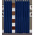 Deepansi Handloom Plain Crush Navy Blue Door Curtain(set of 3)-7feet
