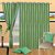 Deepansi Handloom Plain Crush Pista Color Long Door Curtain(set of 3)