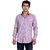 25th R Mens Printed Pink Cotton Blend Slim Fit Casual Shirts