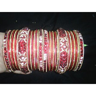 Buy Red Bridal Set Of Bangles 2 Broad Kangan 4 Slim Kangan 12 Red 12 Golden Online 550 From Shopclues Okay tum bilkul set ho bas ek kami hai ye raha tumhra pacifier ya ise main 'binky' kahu? inr