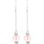 Beadworks Pink Silver Plated Chain Earrings for Girls (ER-165-LAVENDER)