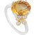 Allure  925 Sterling Silver Flower Citrine Gemstone Ring